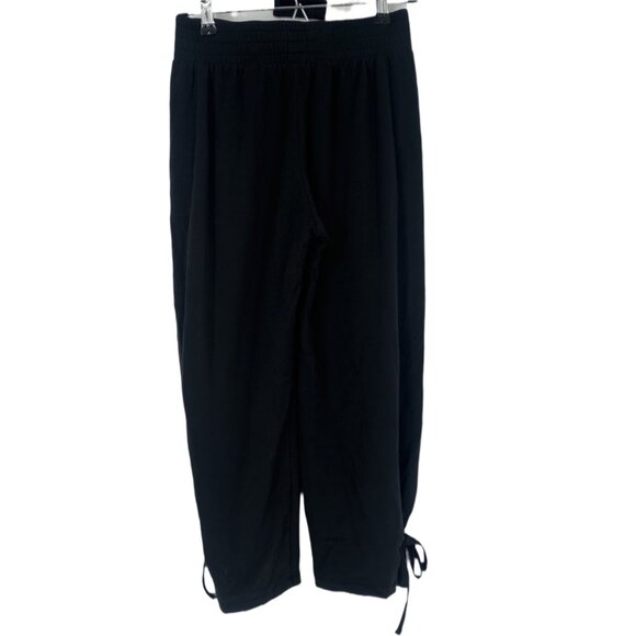 Nike Black Cropped Jogger Pants Side Tie Detail Size XS - Picture 3 of 6